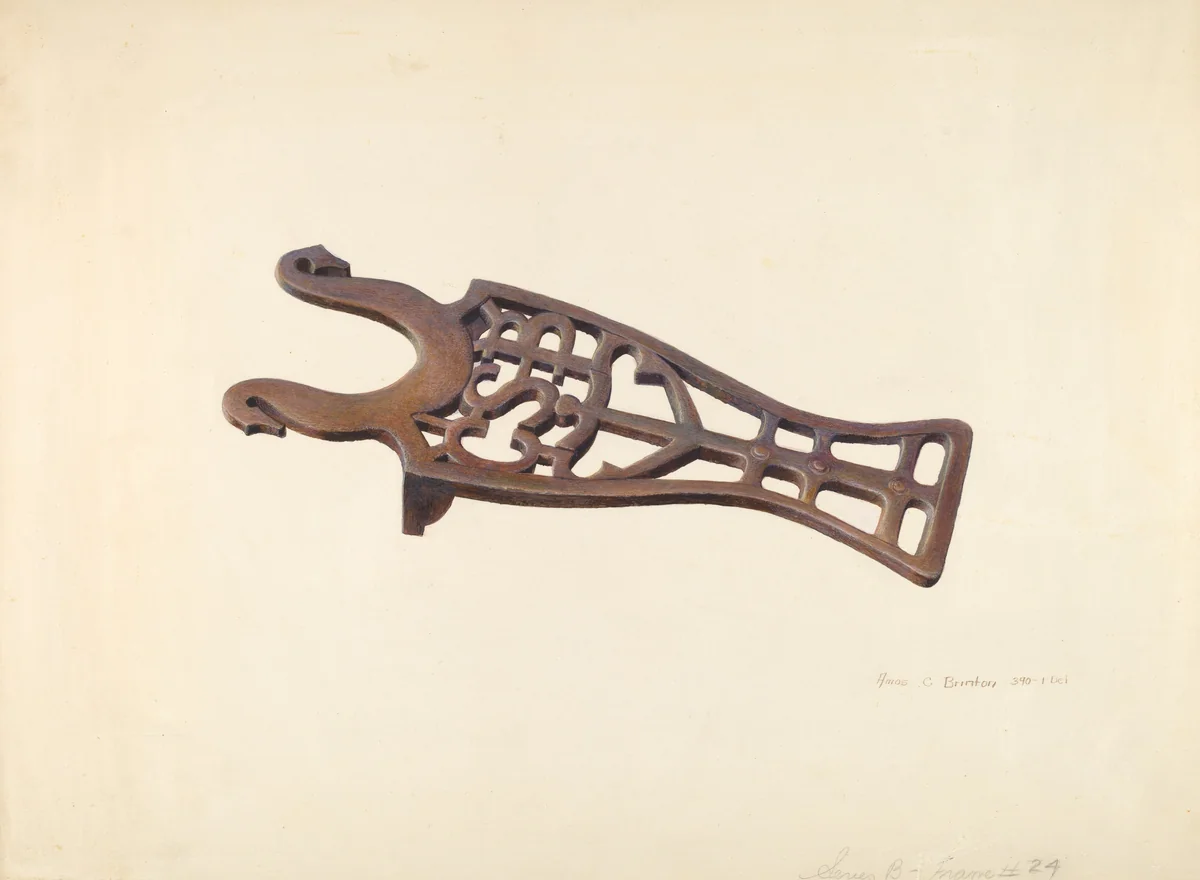 Bootjack by Amos C. Brinton, index of american design, 1935-1942