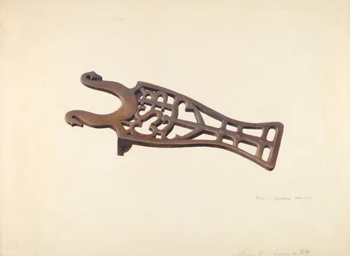 Bootjack by Amos C. Brinton, index of american design, 1935-1942