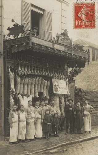 Boucherie parisienne, Clamart by Unidentified Photographer, photograph, 1908