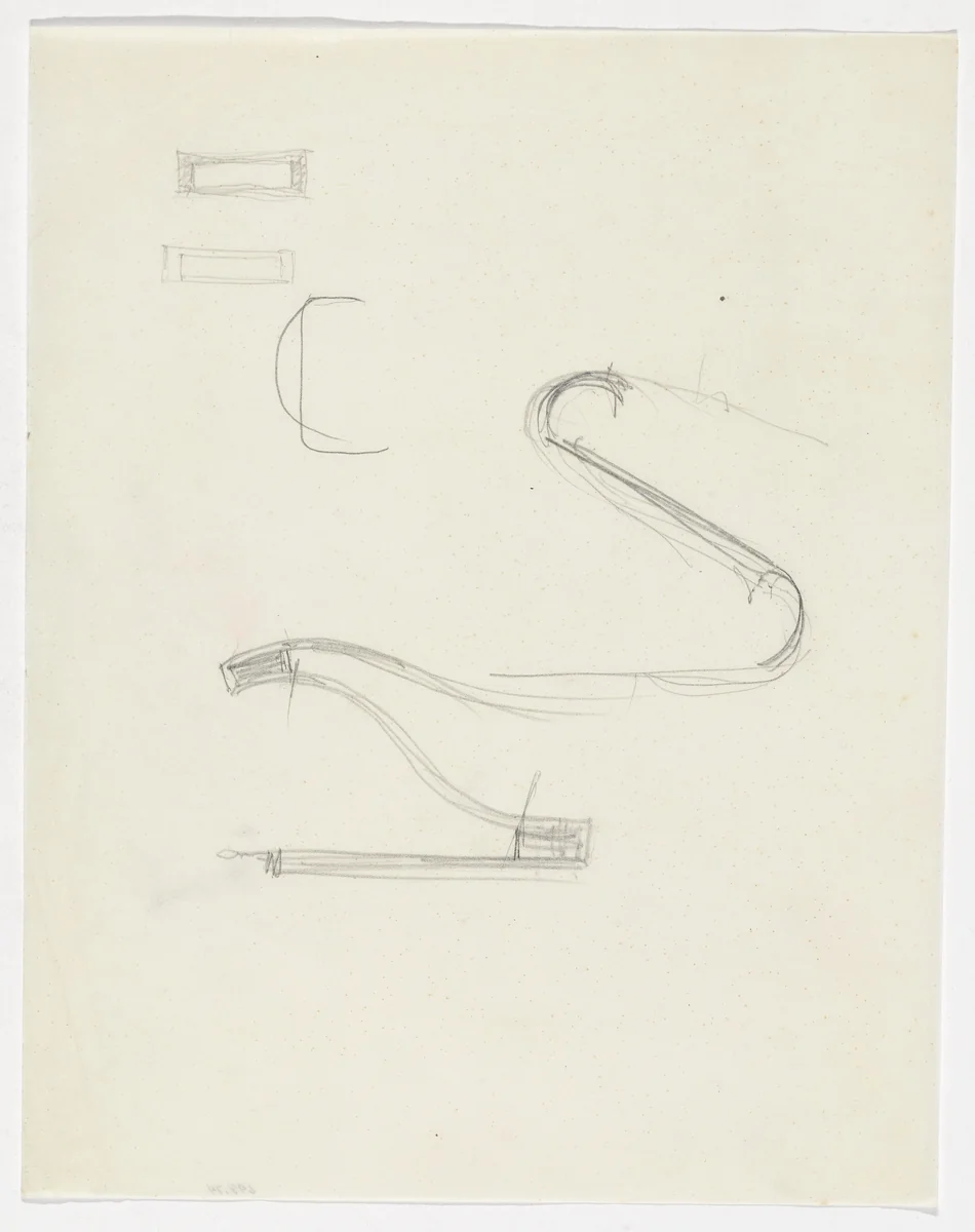 Chair Frame Detail Sketches by Ludwig Mies van der Rohe, mies van der rohe archive, 1926