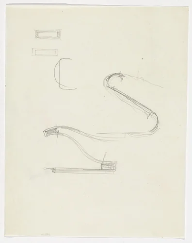 Chair Frame Detail Sketches by Ludwig Mies van der Rohe, mies van der rohe archive, 1926