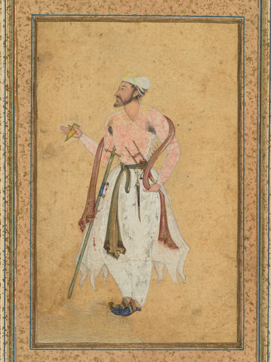 A Mughal courtier by Unknown, painting, 1570-1580