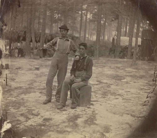 Two Soldiers, American Civil War by Unidentified Photographer, photograph, 1860