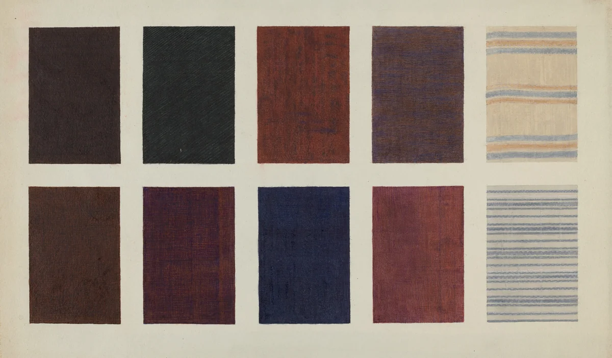 Shaker Dress Material by Ingrid Selmer-Larsen, index of american design, 1936