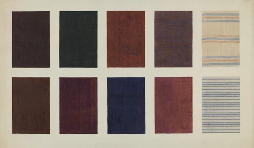 Shaker Dress Material by Ingrid Selmer-Larsen, index of american design, 1936