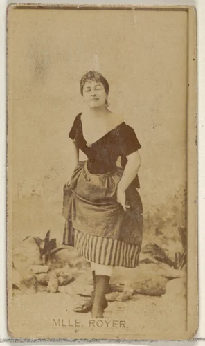 Mlle. Royer, from the Actors and Actresses series (N45, Type 8) for Virginia Brights Cigarettes by Allen & Ginter, photograph, 1885-1891