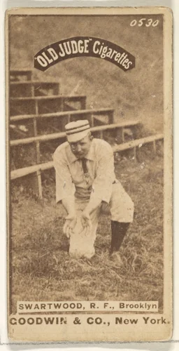 Swartwood, Right Field, Brooklyn, from the Old Judge series (N172) for Old Judge Cigarettes by Goodwin & Company, photograph, 1887-1890