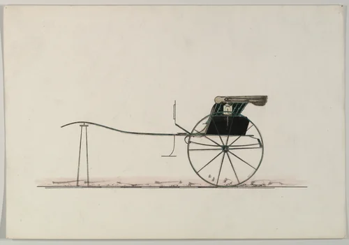Stanhope Gig (unnumbered) by Brewster & Co., drawing, 1850-1874