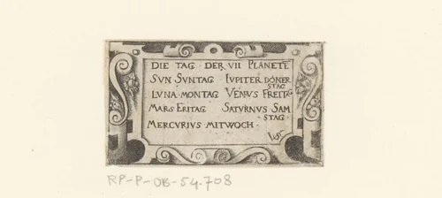 Titel in rolwerk cartouche by Unknown, print, 1524-1562