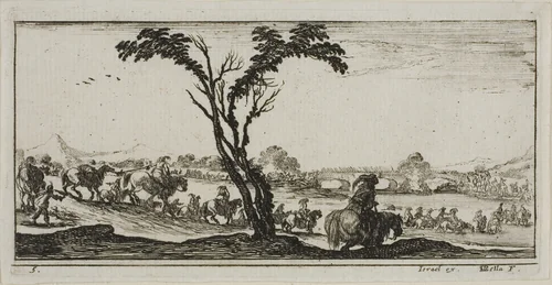 Plate Five from Drawings of Several Movements by Soldiers by Stefano della Bella, print, 1644