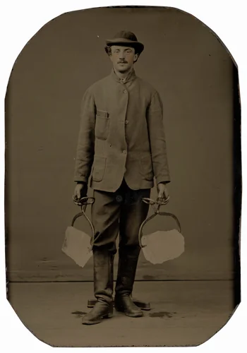 Portrait of an Ice Man by American 19th Century, photograph, 1840-1899