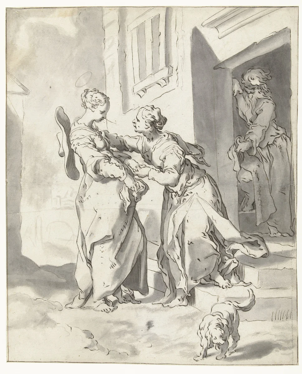 Visitatie by Unknown, drawing, 1588-1598