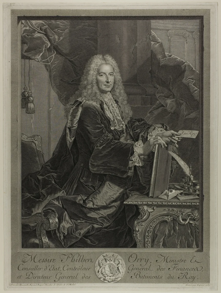 Portrait of Philibert Orrey by François Bernard Lépicié
Hyacinthe Rigaud, print, 1737