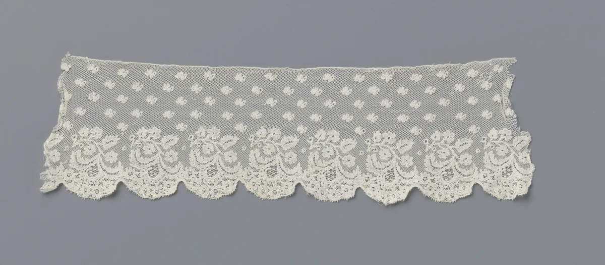 Strook kloskant met hangende bladtak by anonymous, other, 1820-1830