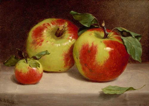 Study of Apples from Nature by William Rickarby Miller, painting, 1863