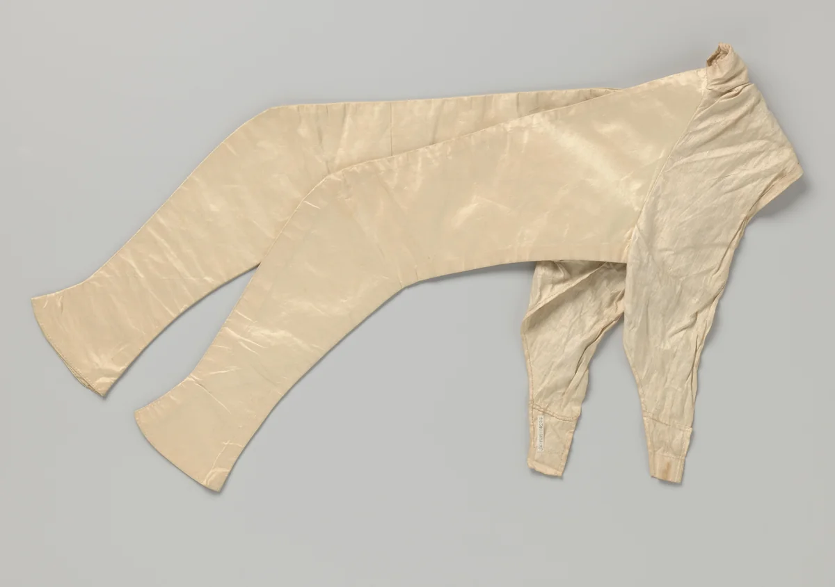 Spencer met mouwen van crèmekleurig satijn en een lijf van wit linnen by anonymous, other, 1800