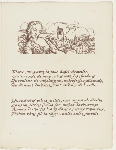 Headpiece (folio 80) from Les Amours (The Loves) by Émile Bernard, illustrated book, 1915