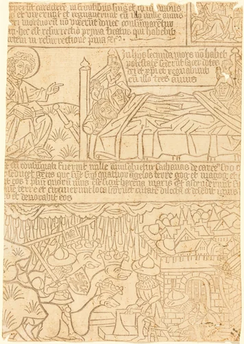 Apocalypse of John, Leaf 42 by German 15th Century, print, 1465