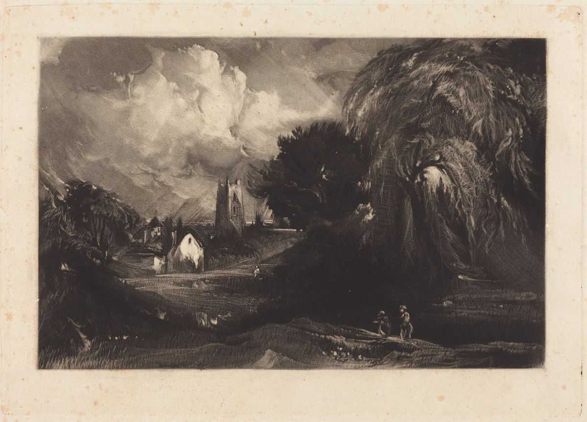 Stoke-by-Neyland by David Lucas; John Constable, print, 1829