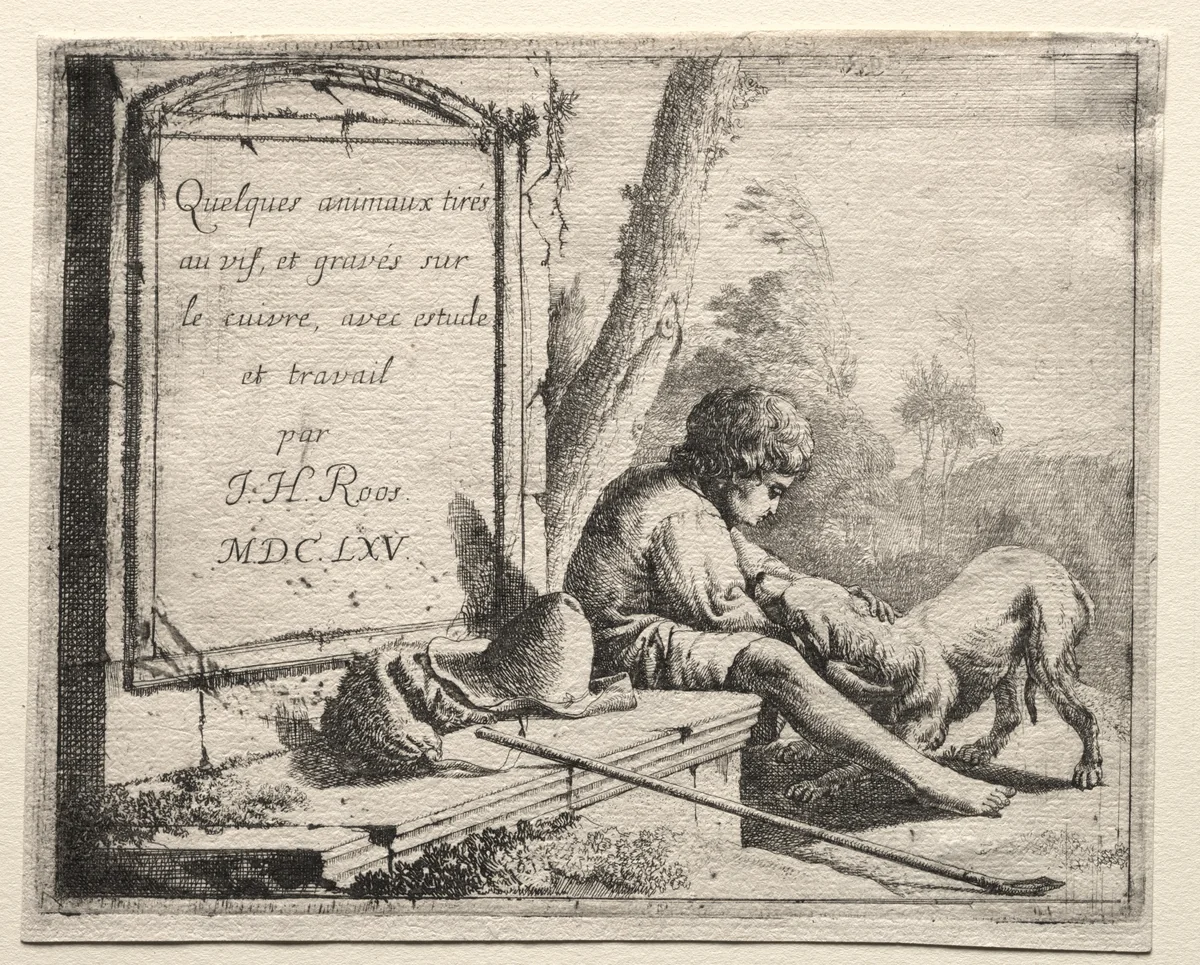Johann Heinrich Roos Shepherding (series) by Johann Heinrich Roos, print, 1665