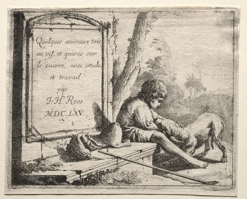 Johann Heinrich Roos Shepherding (series) by Johann Heinrich Roos, print, 1665