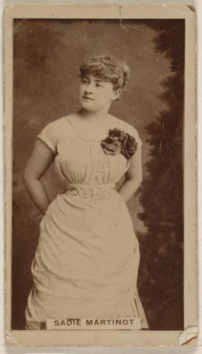 Sadie Martinot, from the Actresses series (N245) issued by Kinney Brothers to promote Sweet Caporal Cigarettes by Kinney Brothers Tobacco Company, photograph, 1890