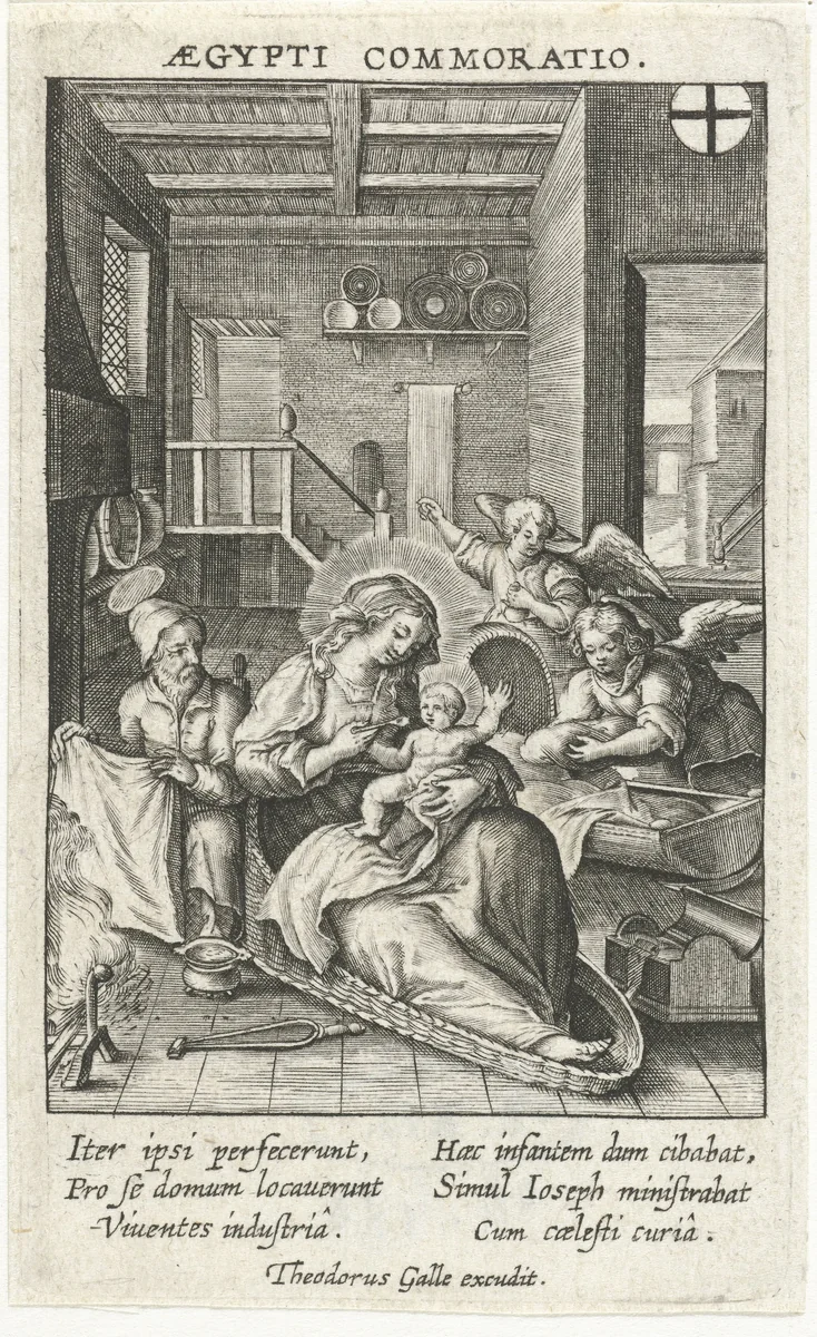 Verblijf in Egypte by Unknown, print, 1581-1633