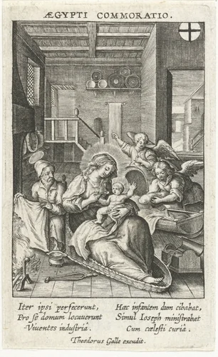 Verblijf in Egypte by Unknown, print, 1581-1633