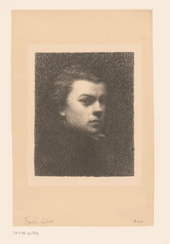 Zelfportret van de kunstenaar op 17-jarige leeftijd by Henri Fantin-Latour, print, 1892