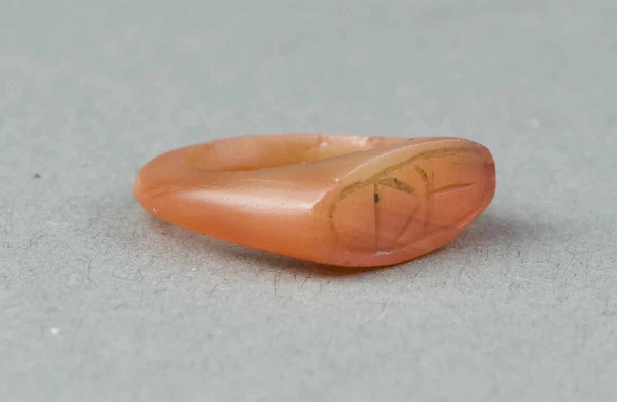 Ring with Ankh (Symbol for Life) by Egyptian, sculpture, -1991--1784