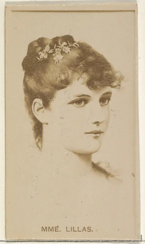 Madame Lillas, from the Actors and Actresses series (N45, Type 8) for Virginia Brights Cigarettes by Allen & Ginter, photograph, 1885-1891