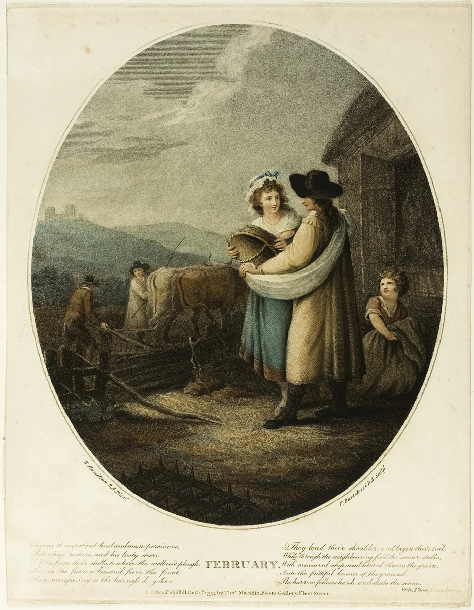 February by Francesco Bartolozzi, print, 1793