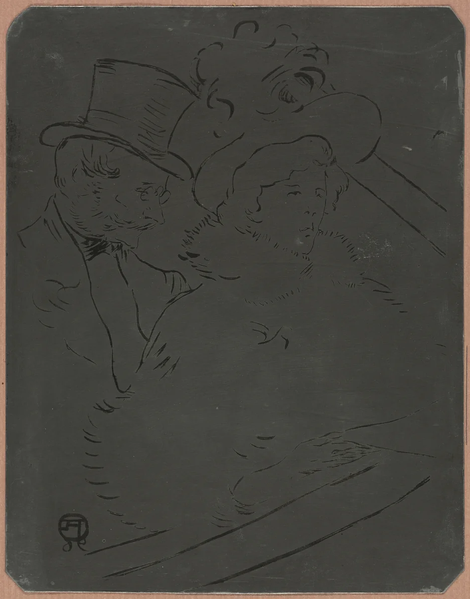 At the Concert by Henri de Toulouse-Lautrec, print, 1896