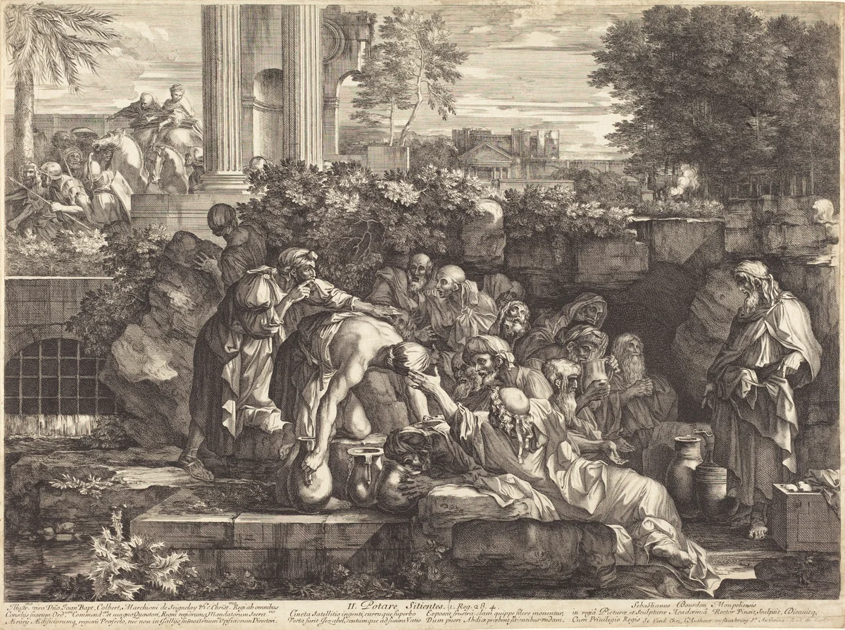 Potare sitientes by Sébastien Bourdon, print, 1665-1670