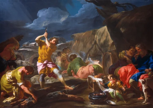 Winter by Corrado Giaquinto, painting, 1740-1750