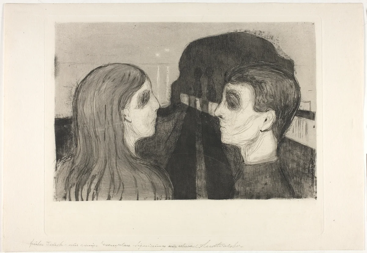 Attraction II by Edvard Munch, print, 1895