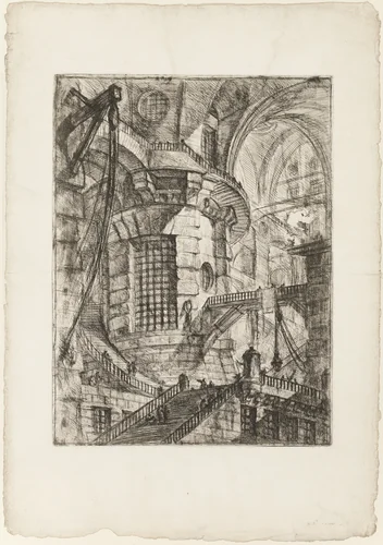 The Round Tower, plate 3 from Imaginary Prisons by Giovanni Battista Piranesi, print, 1750