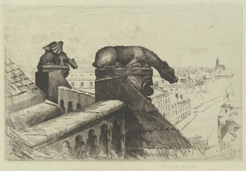 Guardians of the Spire by John Taylor Arms, print, 1921