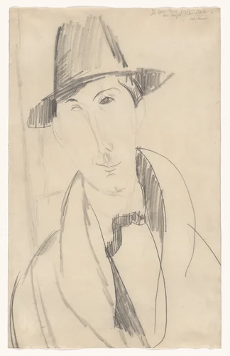 Mario the Musician by Amedeo Modigliani, drawing, 1920