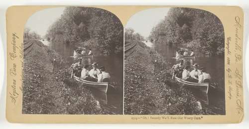 "Oh! Sweetly We'll Rest Our Weary Oars" by Keystone View Company, photograph, 1896