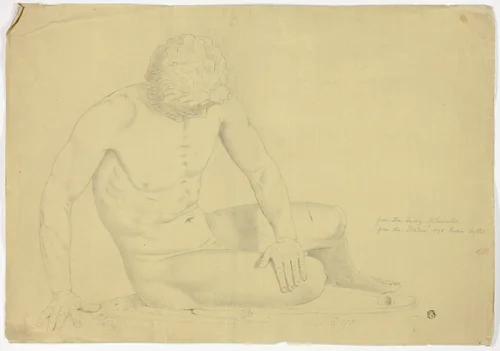 Statue of the Dying Gaul by John Downman, drawing, 1775