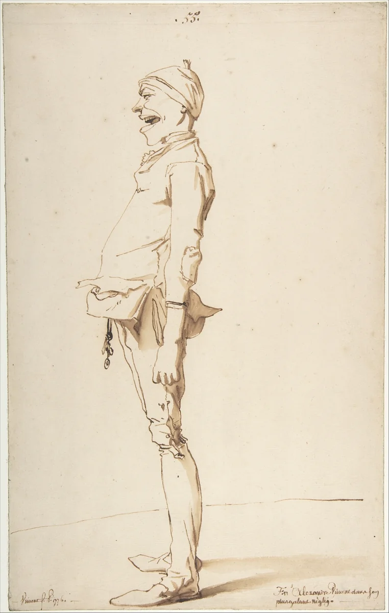Caricature of the Artist's Younger Brother Marie-Alexandre-François by François-André Vincent, drawing, 1776