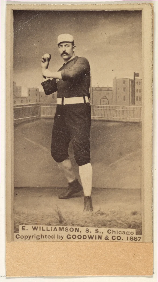 E. Williamson, Shortstop, Chicago, from the Old Judge series (N172) for Old Judge Cigarettes by Goodwin & Company, photograph, 1887