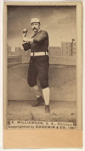 E. Williamson, Shortstop, Chicago, from the Old Judge series (N172) for Old Judge Cigarettes by Goodwin & Company, photograph, 1887