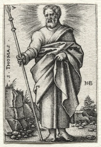 St. Thomas by Hans Sebald Beham, print, 1545-1546