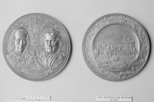 In Memory of Karl Nepomuk and Wilhelmine Bachofen von Echt, and Their Family by Anton Scharff, metalwork, 1893