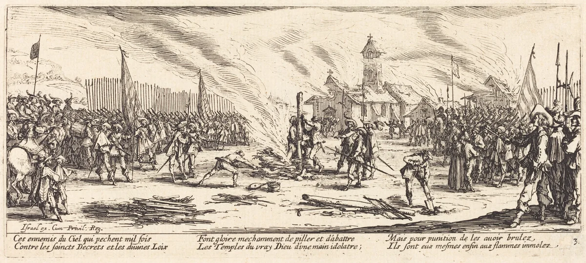 The Stake by Jacques Callot, print, 1633