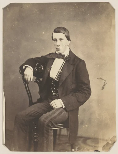 Portret van de astronoom Jean Abraham Chrétien Oudemans by anonymous, photograph, 1850-1860