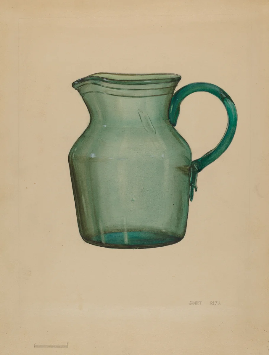 Pitcher by Janet Riza, index of american design, 1936