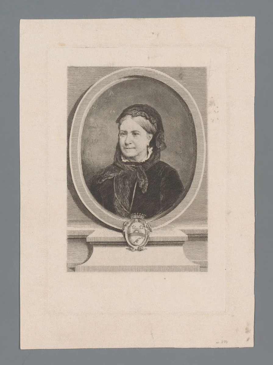 Portret van Marie Antoinette de Milhau by Tiburce de Mare, print, 1850-1900